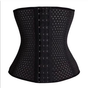 New Waist Trainer Black Breathable Corset L